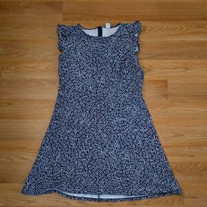 Old Navy Blue Ruffle Sleeve Dress